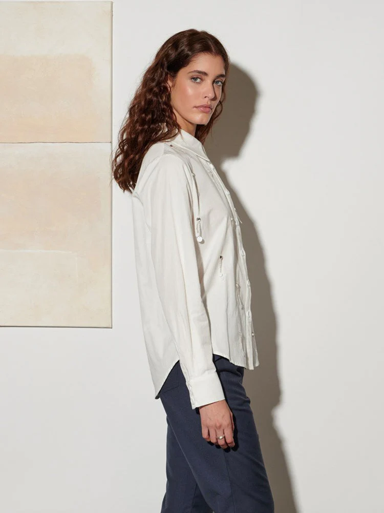<b> Ghospell </b> Augusta Embellished Shirt - Image 3