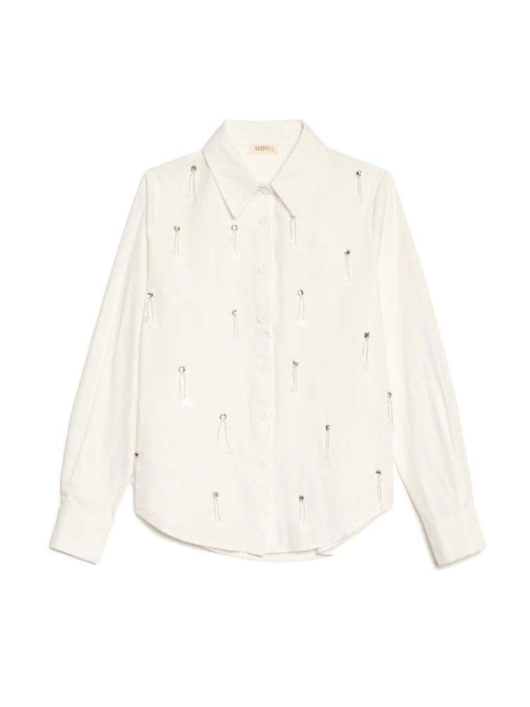 <b> Ghospell </b> Augusta Embellished Shirt - Image 7