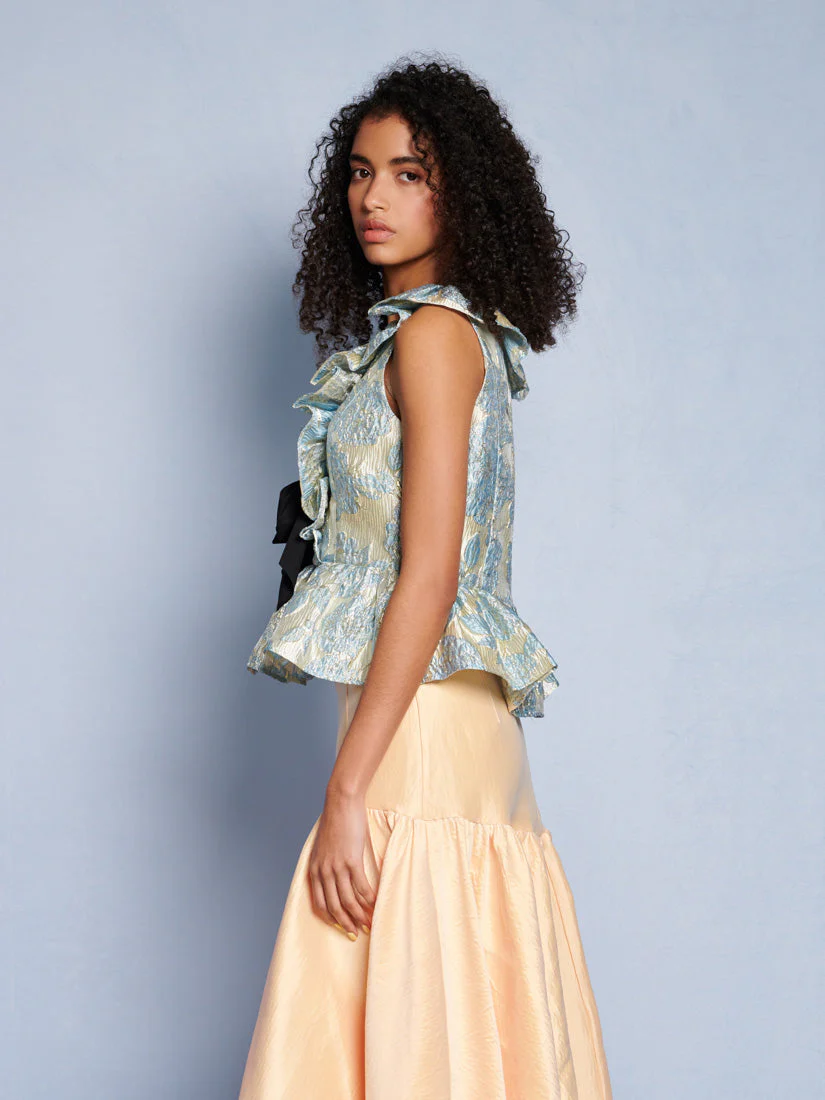 <b>DREAM</b> Bluebell Jacquard Bow Top - Image 3