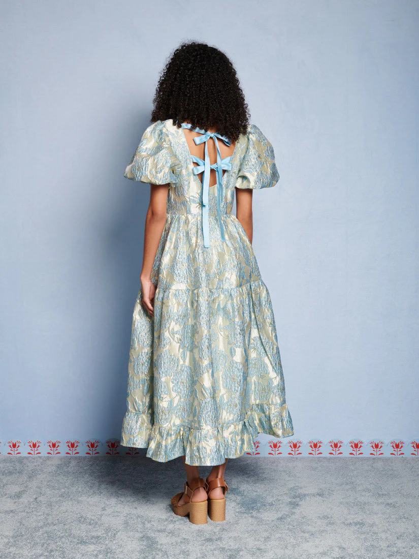<b>DREAM</b> Bluebell Jacquard Maxi Dress - Image 3