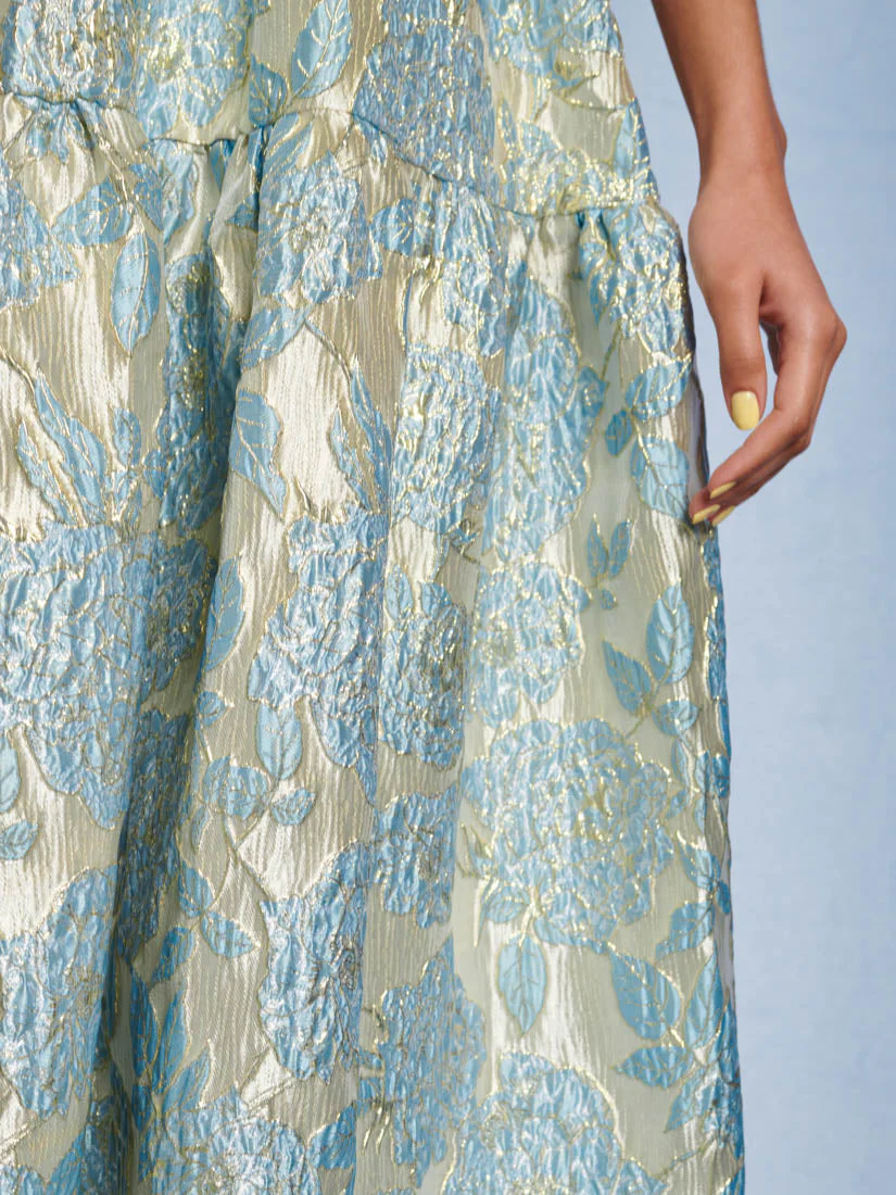 <b>DREAM</b> Bluebell Jacquard Maxi Dress - Image 6