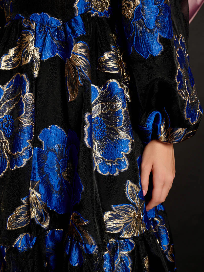 Blues Jacquard Midi Dress - Image 6