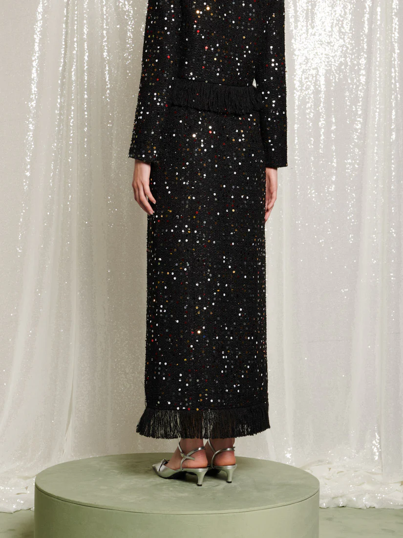 <b>DREAM</b> Confetti Crew Tweed Midi Skirt - Image 4