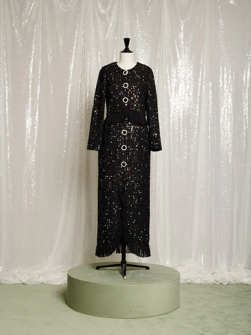<b>DREAM</b> Confetti Crew Tweed Midi Skirt - Image 7