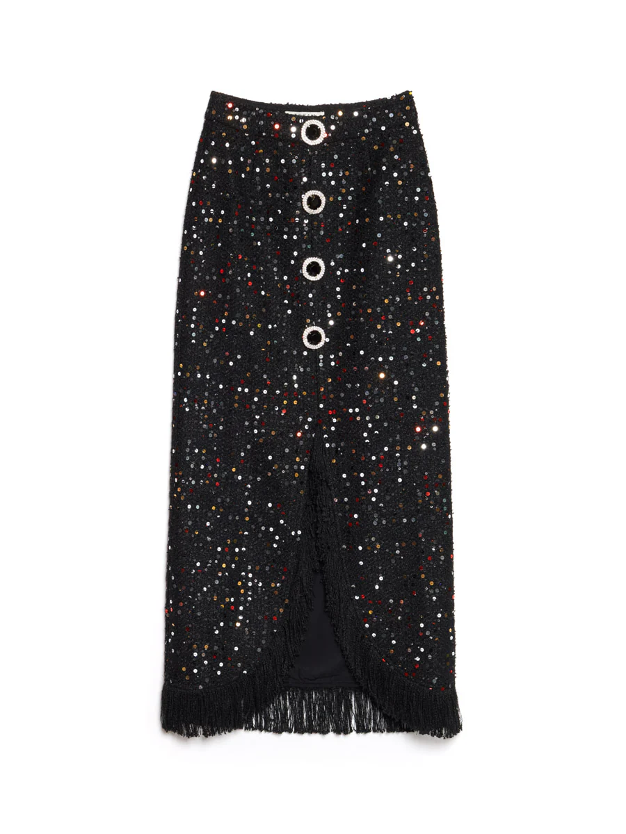 <b>DREAM</b> Confetti Crew Tweed Midi Skirt - Image 8