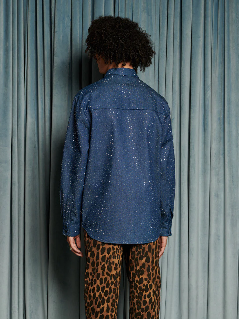 Daze Embellished Denim Shirt - Image 4