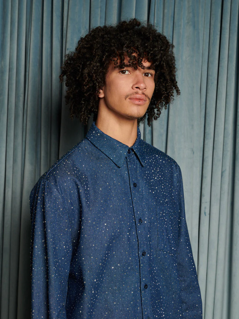 Daze Embellished Denim Shirt - Image 5