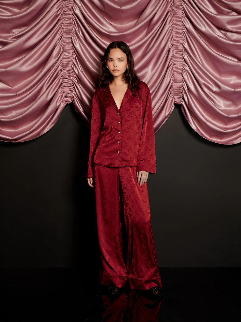 Dita Bow Pyjama Top - Image 4