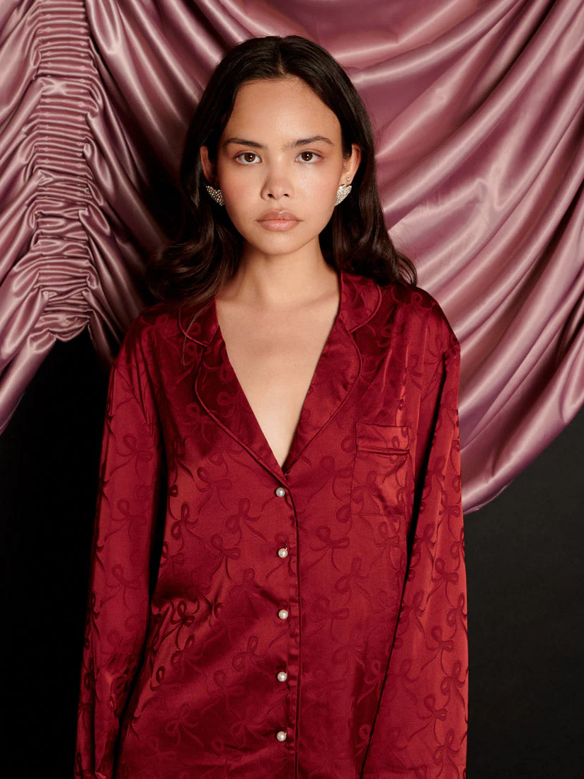 Dita Bow Pyjama Top - Image 5