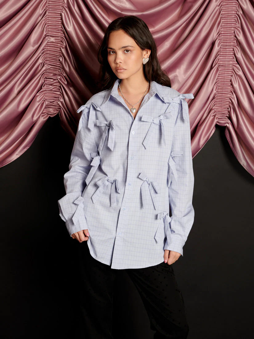 Jules Check Bows Shirt - Image 3