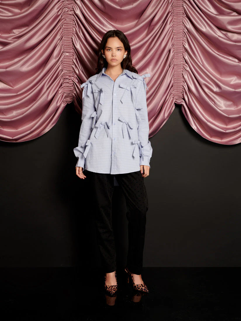 Jules Check Bows Shirt - Image 4