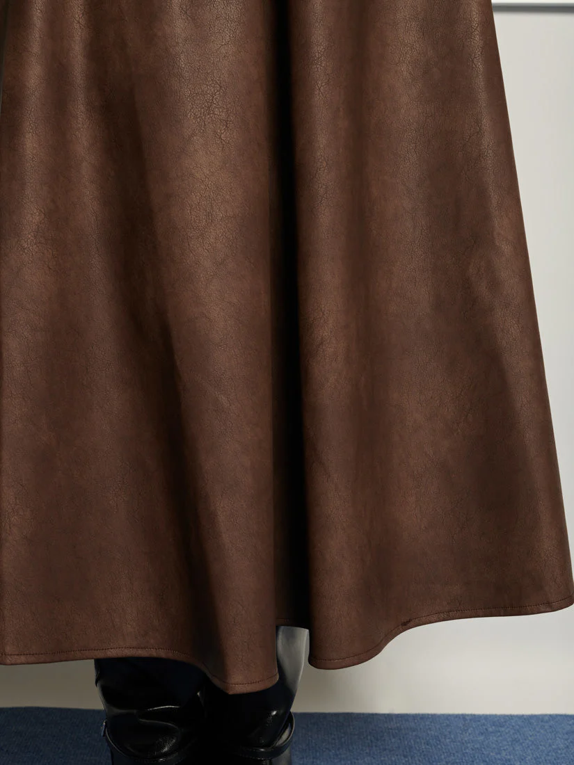 <b> Ghospell </b> Max PU Midi Skirt - Image 6
