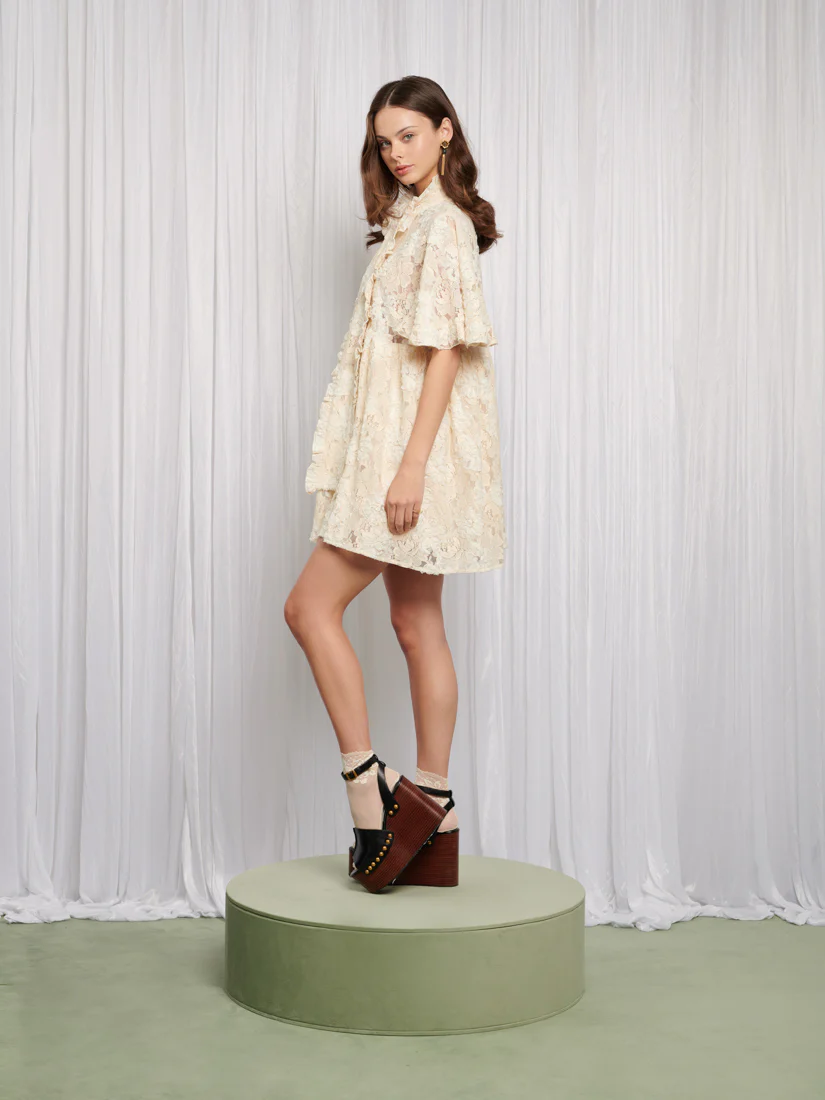 Romance Lace Mini Dress - Image 3